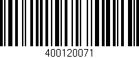 Código de barras (EAN, GTIN, SKU, ISBN): '400120071'