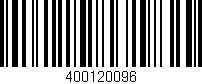 Código de barras (EAN, GTIN, SKU, ISBN): '400120096'