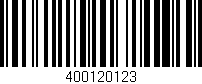 Código de barras (EAN, GTIN, SKU, ISBN): '400120123'