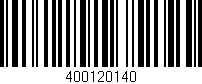 Código de barras (EAN, GTIN, SKU, ISBN): '400120140'
