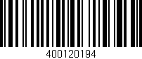 Código de barras (EAN, GTIN, SKU, ISBN): '400120194'