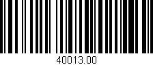 Código de barras (EAN, GTIN, SKU, ISBN): '40013.00'