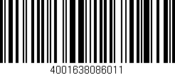 Código de barras (EAN, GTIN, SKU, ISBN): '4001638086011'
