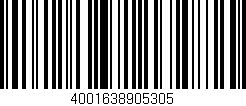 Código de barras (EAN, GTIN, SKU, ISBN): '4001638905305'