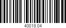 Código de barras (EAN, GTIN, SKU, ISBN): '40018.04'
