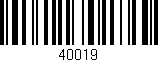 Código de barras (EAN, GTIN, SKU, ISBN): '40019'