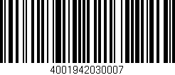 Código de barras (EAN, GTIN, SKU, ISBN): '4001942030007'