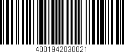 Código de barras (EAN, GTIN, SKU, ISBN): '4001942030021'