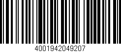 Código de barras (EAN, GTIN, SKU, ISBN): '4001942049207'
