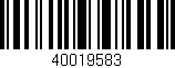 Código de barras (EAN, GTIN, SKU, ISBN): '40019583'