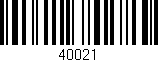 Código de barras (EAN, GTIN, SKU, ISBN): '40021'