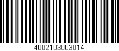 Código de barras (EAN, GTIN, SKU, ISBN): '4002103003014'