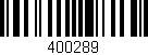 Código de barras (EAN, GTIN, SKU, ISBN): '400289'