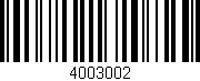 Código de barras (EAN, GTIN, SKU, ISBN): '4003002'