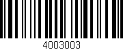 Código de barras (EAN, GTIN, SKU, ISBN): '4003003'