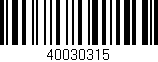 Código de barras (EAN, GTIN, SKU, ISBN): '40030315'