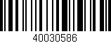 Código de barras (EAN, GTIN, SKU, ISBN): '40030586'
