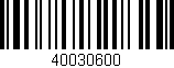 Código de barras (EAN, GTIN, SKU, ISBN): '40030600'