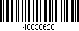 Código de barras (EAN, GTIN, SKU, ISBN): '40030628'