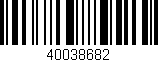 Código de barras (EAN, GTIN, SKU, ISBN): '40038682'