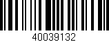 Código de barras (EAN, GTIN, SKU, ISBN): '40039132'