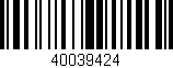 Código de barras (EAN, GTIN, SKU, ISBN): '40039424'