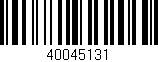 Código de barras (EAN, GTIN, SKU, ISBN): '40045131'