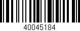 Código de barras (EAN, GTIN, SKU, ISBN): '40045184'