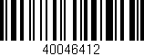 Código de barras (EAN, GTIN, SKU, ISBN): '40046412'
