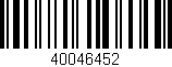 Código de barras (EAN, GTIN, SKU, ISBN): '40046452'