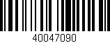 Código de barras (EAN, GTIN, SKU, ISBN): '40047090'