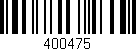 Código de barras (EAN, GTIN, SKU, ISBN): '400475'