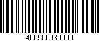 Código de barras (EAN, GTIN, SKU, ISBN): '400500030000'