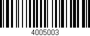 Código de barras (EAN, GTIN, SKU, ISBN): '4005003'