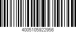 Código de barras (EAN, GTIN, SKU, ISBN): '4005105922956'