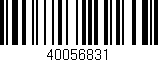 Código de barras (EAN, GTIN, SKU, ISBN): '40056831'