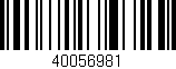 Código de barras (EAN, GTIN, SKU, ISBN): '40056981'