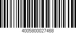 Código de barras (EAN, GTIN, SKU, ISBN): '4005800027468'