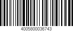 Código de barras (EAN, GTIN, SKU, ISBN): '4005800036743'
