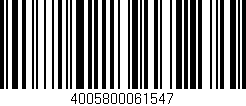 Código de barras (EAN, GTIN, SKU, ISBN): '4005800061547'
