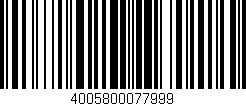 Código de barras (EAN, GTIN, SKU, ISBN): '4005800077999'