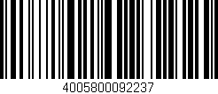 Código de barras (EAN, GTIN, SKU, ISBN): '4005800092237'