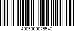 Código de barras (EAN, GTIN, SKU, ISBN): '4005900075543'