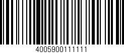 Código de barras (EAN, GTIN, SKU, ISBN): '4005900111111'