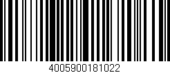 Código de barras (EAN, GTIN, SKU, ISBN): '4005900181022'