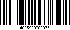 Código de barras (EAN, GTIN, SKU, ISBN): '4005900380975'