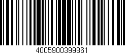 Código de barras (EAN, GTIN, SKU, ISBN): '4005900399861'