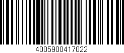 Código de barras (EAN, GTIN, SKU, ISBN): '4005900417022'