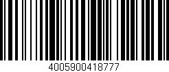 Código de barras (EAN, GTIN, SKU, ISBN): '4005900418777'