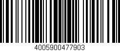 Código de barras (EAN, GTIN, SKU, ISBN): '4005900477903'